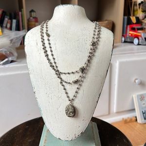 Layered Pyrite Necklace